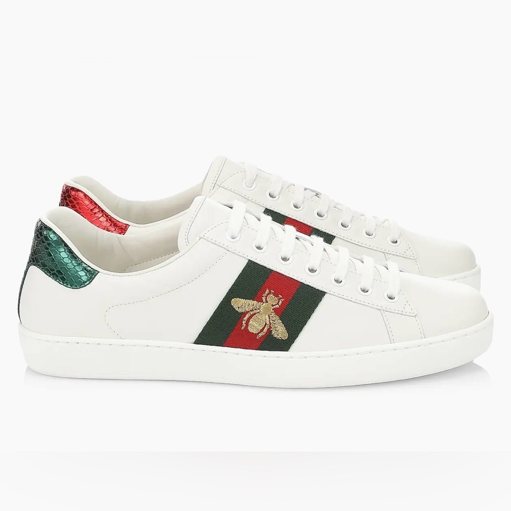 Gucci New Ace Bee Embroidered Sneakers